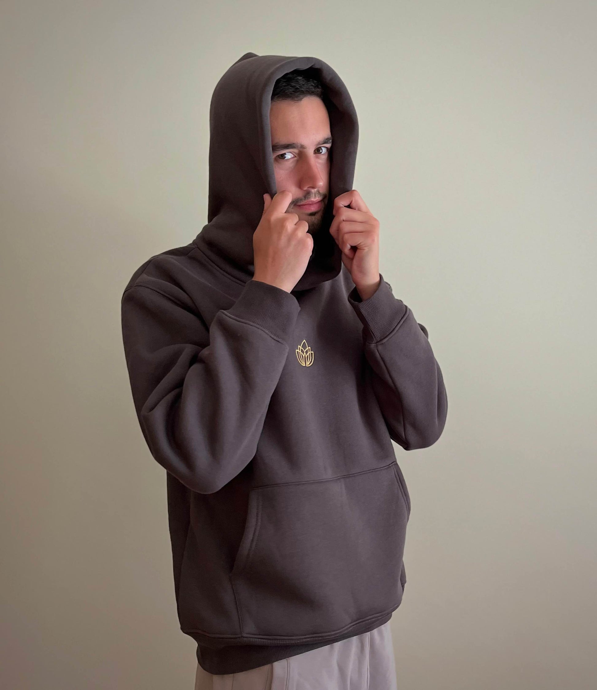Sudadera oversize algodón - logo bordado