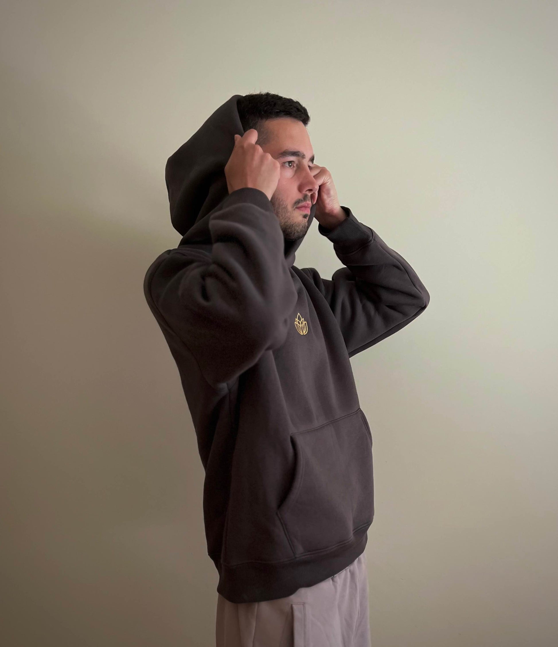 Sudadera oversize algodón - logo bordado