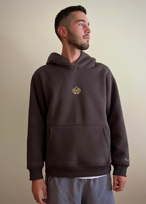 Sudadera oversize algodón - logo bordado
