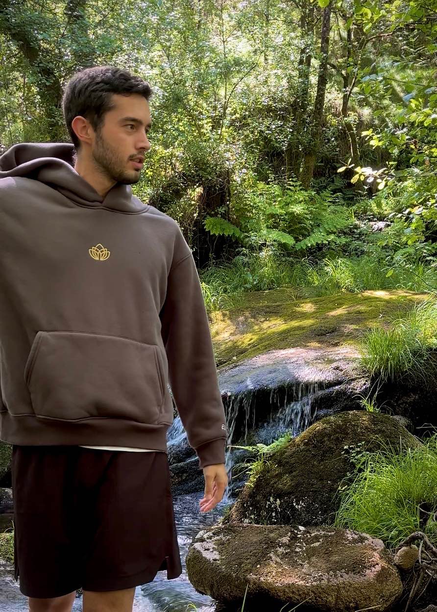 Sudadera oversize algodón - logo bordado